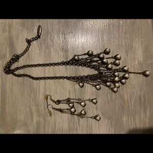 Plunder Bronze/Pearl Necklace/Earring Set